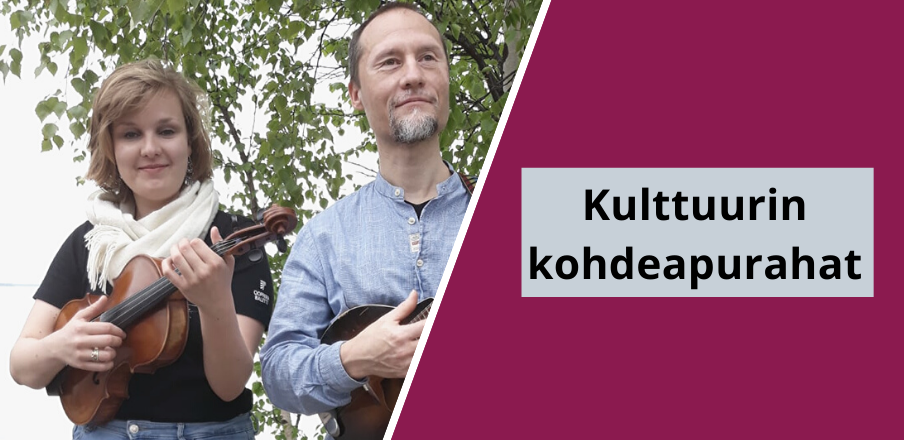 Suomussalmen kunnan kulttuuritoimen kohdeapurahat ovat haettavana. Vuonna 2019 tukea sai mm. Duo Pokara konserttikiertueen järjestämiseen. 
